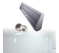 Urinoir commercial pour adultes,grand format,toilettes allongées et peu encombrantes pour hommes,urinoir mural pour adultes,pour les écoles,les lieux publics et les hôpitaux(150x30x65cm)