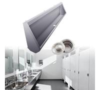 Urinoir commercial pour hommes adultes, grand format, mural, en acier inoxydable 304,Toilettes allongées et peu encombrantes,pour les écoles,les lieux publics et les hôpitaux(150x30x65cm)