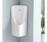 Urinoir D'angle pour Hommes, Urinoir Suspendu, Chasse D'eau Automatique par Induction, Anti-fuites et Anti-odeurs, pour Salles de Bains, Hôtels et Commerces(White)