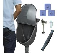 Urinoir de garage, urinoir portable - Toilettes murales anti-odeurs avec couvercle pour camping, chantier, parc public, garage, salle de sport, abri de jardin, camping-car