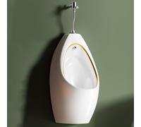 Urinoir de salle de bain mural pour homme avec vanne de chasse manuelle Design gain de place pour la maison ou le commerce Idéal pour la construction de toilettes pour homme