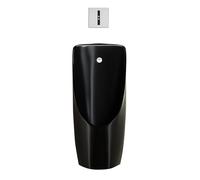 Urinoir De Toilette For Hommes,Urinoir Mural En Céramique,La Bouteille D'urine Masculine Ne Déborde Pas,Facile À Installer,Convient Aux Salles De Bains,Aux Hôtels(Black,Flush-mounted C)
