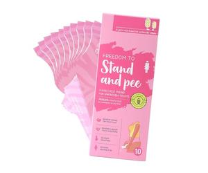 Urinoir debout pour les femmes | 10pcs Papier jetable Funnels Funnels Dispositif de urilation verticale fuite urinaire portable ergonomique urinaire | Aide aux toilettes d'urgence de voyage pour fille