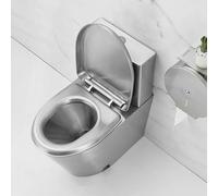 Urinoir double chasse d'eau, design en acier inoxydable à haute efficacité et économie d'eau, idéal pour les salles de bains domestiques, les bars, les centres commerciaux et les lieux publics