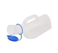 Urinoir Échelle Blanc Grosse Capacité 1000ml en Plastique | Forme Intégrée, Bouche Plus Douce, Bords Lisses, Usage au Lit, Voyage, pour Femmes et Hommes