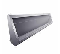 Urinoir en acier inoxydable 304, grand urinoir commercial allongé avec bonde, urinoir mural pour hommes avec chasse d'eau, pour écoles, lieux publics, hôpitaux et chantiers(100cm/39.37in)