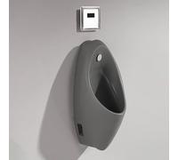 Urinoir en céramique avec capteur de chasse d'eau pour montage mural, design anti-déversement pour une utilisation à haute efficacité dans les bars et les toilettes publiques