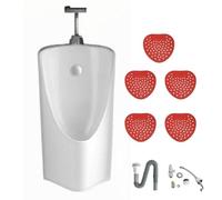 Urinoir en céramique pour homme - Résistant aux éclaboussures - Utilisation commerciale - Idéal pour salles de bains, dortoirs, chantiers, centres commerciaux et écoles - Urinoirs blancs pour homme