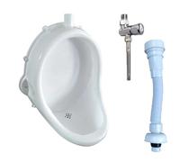 Urinoir Extérieur Sans Eau avec Tuyau et Robinet de Chasse, Urinoir Mural en Plastique, Urinoir Temporaire, Dérivateur D'urine, pour Garage, Abri de Jardin ou Jardin