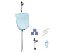 Urinoir Extérieur Sans Eau, Urinoir en Plastique avec Couvercle, Urinoir Mural pour Hommes avec Robinet de Chasse, pour Salles de Bains, Appartements, Locations, Jardins(Blue)