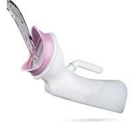 Urinoir féminin pour femmes, urinoir pour personnes âgées, patients au lit, bouteille d'urine portable avec anneau souple en silicone, urinoir portable pour personnes âgées et incontinence