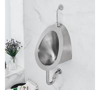 Urinoir for hommes en acier inoxydable, anti-éclaboussures et anti-odeurs, écoles, chantiers de construction, toilettes publiques(Foot-operated H)