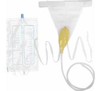 Urinoir masculin, dispositif d'urination masculine, poche à urine en forme d'entonnoir pour patients âgés alités, 1000 ml