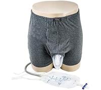 Urinoir masculin, support de pipi d’urinoir, urinoir portable réutilisable pour hommes avec ceinture élastique, sac d'urinoir de collecte avec deux sacs de collecte d'urine de 500 ml,Small