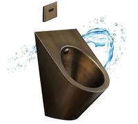 Urinoir mural à capteur automatique en acier inoxydable 304 - WC vertical compact avec système de chasse d'eau hygiénique pour toilettes commerciales - idéal pour un usage public