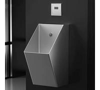 Urinoir mural à capteur automatique pour homme en acier inoxydable 304, finition or rose, design intelligent à induction pour salle de bain familiale moderne