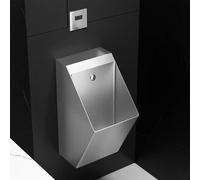 Urinoir Mural à Induction, WC Familial en Acier Inoxydable 304, Idéal pour Les Karaokés, Les Bars et Les Lieux de Divertissement(Silver)