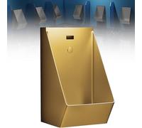 Urinoir mural automatique en acier inoxydable avec capteur de chasse d'eau - Design hygiénique et peu encombrant pour salle de bain familiale et homme - Solution moderne pour une utilisation efficace