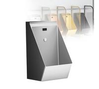 Urinoir mural automatique en acier inoxydable avec capteur de chasse d'eau - Design robuste résistant aux odeurs pour toilettes commerciales - Résistant aux éclaboussures, entretien facile