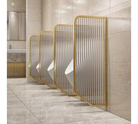 Urinoir Mural doré pour Hommes - Lot de 4 écrans d'urinoir pour Salle de Bain - Cloison de séparation pour Une intimité Accrue dans Les Toilettes pour Hommes