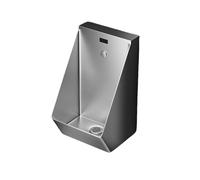 Urinoir Mural en Acier Inoxydable 304, avec Capteur, pour écoles et Lieux Publics, évacuation Verticale(Silver)