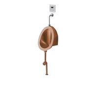 Urinoir Mural En Acier Inoxydable For Toilettes For Hommes, Avec Chasse D'eau Automatique Activée Par Capteur, Conception Économe En Eau, Adapté Aux Hôtels(Rose gold,Floor-mounted)