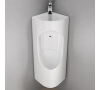 Urinoir mural en céramique avec capteur pour homme avec lavabo et robinet, anti-odeur, design peu encombrant pour salle de bain domestique et commerciale