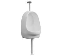 Urinoir mural en céramique avec valve de chasse - Blanc, durable et hygiénique pour les sanitaires commerciaux et privés