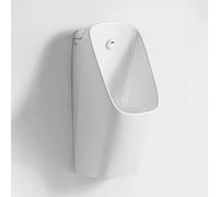 Urinoir mural en céramique pour hommes avec chasse d'eau automatique à capteur, chasse d'eau cascade haute efficacité anti-déversement, conception économique, idéal pour les commerces, hôtels, garage