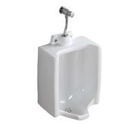 Urinoir Mural en Céramique pour Hommes, Urinoir Homme avec Robinet de Chasse D'eau, Commande Manuelle, Adapté Aux Hôtels et Aux Toilettes Commerciales