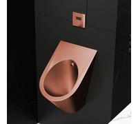 Urinoir Mural For Homme En Acier Inoxydable 304, Anti-odeurs Et Anti-éclaboussures,Chasse D'eau À Capteur Dissimulée,Les Hôtels Et Les Centres Commerciaux.(Rose Gold)