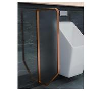 Urinoir mural for hommes, cloison de séparation en verre trempé, for toilettes d'hôtel, toilettes publiques et centres commerciaux.(Rose gold)