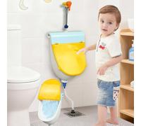 Urinoir mural pour enfant avec couvercle - Urinoir de salle de bain pour garçons - Urinoir sans eau pour homme - Urinoir de garage - Urinoir d'extérieur avec tuyau