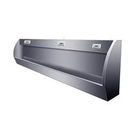 Urinoir mural pour homme adulte, haute efficacité commerciale, 100 cm/150 cm, grande cuvette d'urinoir d'extérieur à économie d'eau, en acier inoxydable 304 avec capteur intelligent et résistant aux