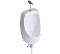 Urinoir mural pour homme - Luminaire de salle de bain en céramique anti-déversement avec design push-to-flush pour maisons, écoles, centres commerciaux, toilettes publiques et garages - Solution peu