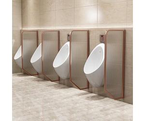 Urinoir Mural pour Hommes - Lot de 4 écrans d'urinoir Or Rose pour Salle de Bain - Cloison de séparation Efficace pour Toilettes Hommes - Solution d'intimité améliorée