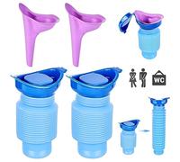 Urinoir Portable 750 ML, Urinoir Rétractable, Urinoir Femme, Bouteille d'urine, Personnel Mobile Toilette Pot, Urinoir d'urgence rétractable pCamping, Randonnée, Activités de Plein Air et Plus - Bleu