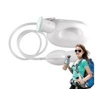 Urinoir portable pour voyage en voiture | Urinoir unisexe de 68 oz avec couvercle et poignée, bouteille de camping en plein air pour âgés et patients