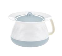 Urinoir pour enfants et adultes avec couvercle, urinoir de nuit léger en plastique, base antidérapante pour personnes âgées, portable, facile à nettoyer, peut également servir de (Blue, 21x18.5x14cm)
