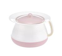 Urinoir pour enfants et adultes avec couvercle, urinoir de nuit léger en plastique, base antidérapante pour personnes âgées, portable, facile à nettoyer, peut également servir de (Red, 21x18.5x14cm)