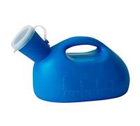 Urinoir pour homme 2000 ml avec couvercle, urinoir portable pour homme, pour incontinence, personnes âgées, voyages, conduite, camping, maison (bleu)