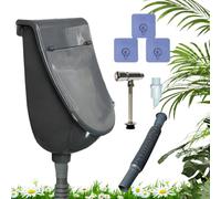 Urinoir pour homme - 28,5 x 18 x 38,5 cm - Dispositif fermé - Unité extérieure anti-odeurs - Pour dortoirs, gymnases, garages publics - Équipement de toilette mobile pour chantiers de