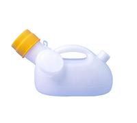 Urinoir pour homme，Bed Pan Urinoirs for hommes, anti-fuites, for personnes âgées, pichet de chevet durable, grande capacité, portable, avec évacuation indépendante(White Soft Mouth)
