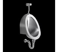 Urinoir pour homme Kit D'urinoir En Métal Robuste Pour Hommes Avec Accessoires De Montage, Urinoirs Commerciaux À Chasse D'eau En Acier Inoxydable Pour Bar/toilettes(Wall Drain)