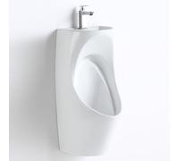 Urinoir pour Homme Urinoir D'angle en Céramique, Urinoir Mural pour Hommes pour Toilettes Publiques avec Lavabo et Robinet, Écoles Hôtels Magasins