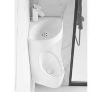 Urinoir pour homme Urinoirs en céramique pour hommes, Urinoir d'angle domestique/commercial avec lavabo, pour hôtel/bar/usine/magasin(White (A))