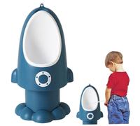 Urinoir pour tout-petits, pot réglable anti-pulvérisation pour bébé avec forme de dessin animé amusante, pot d'entraînement facile à nettoyer à suspendre/debout pour garçons de 1 6 ans, bleu foncé