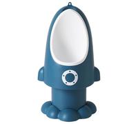 Urinoir pour tout-petits, pot réglable anti-pulvérisation pour bébé avec forme de dessin animé amusant à suspendre/debout, facile à nettoyer, pot d'entraînement pour garçons de 1 6 ans, bleu foncé