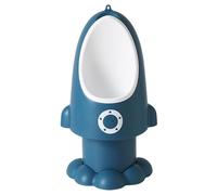 Urinoir pour tout-petits pot réglable anti-pulvérisation pour bébé avec forme de dessin animé amusante pot d'entraînement facile à nettoyer à suspendre/debout pour garçons de 1 6 ans bleu foncé