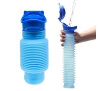 Urinoir Rétractable Urinoir Homme Femme Portable 750 ML Bouteille Urine Réutilisable Urinoir Urgence Enfant Toilette Mobile pour Camping Voiture Voyage Embouteillage et File d'Attente (bleu)